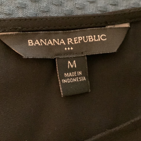 Banana Republic Black Cold shoulder long sleeve blouse - Picture 4 of 5